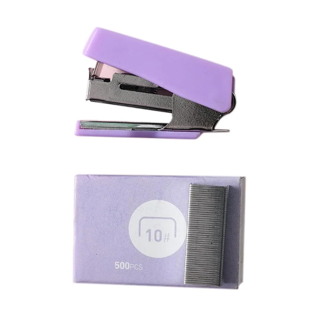 1 piece mini stapler, mini stapler, mini stapler, office stapler, stapler, small staples, with 400 staples, for school, home or office (purple)