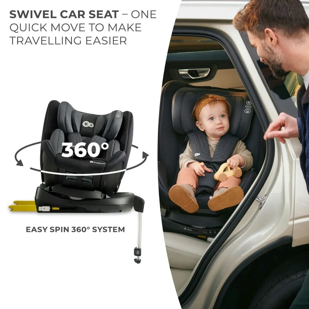 [2-Year Warranty] KinderKraft Car Seat  Xrider - 2 Color