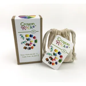 24 colors crayon rocks in a bag