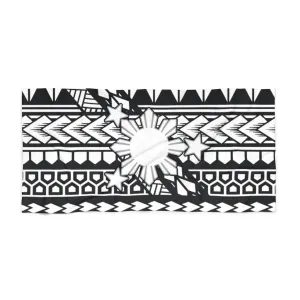 3 Stars and Sun Tribal Beach Towel