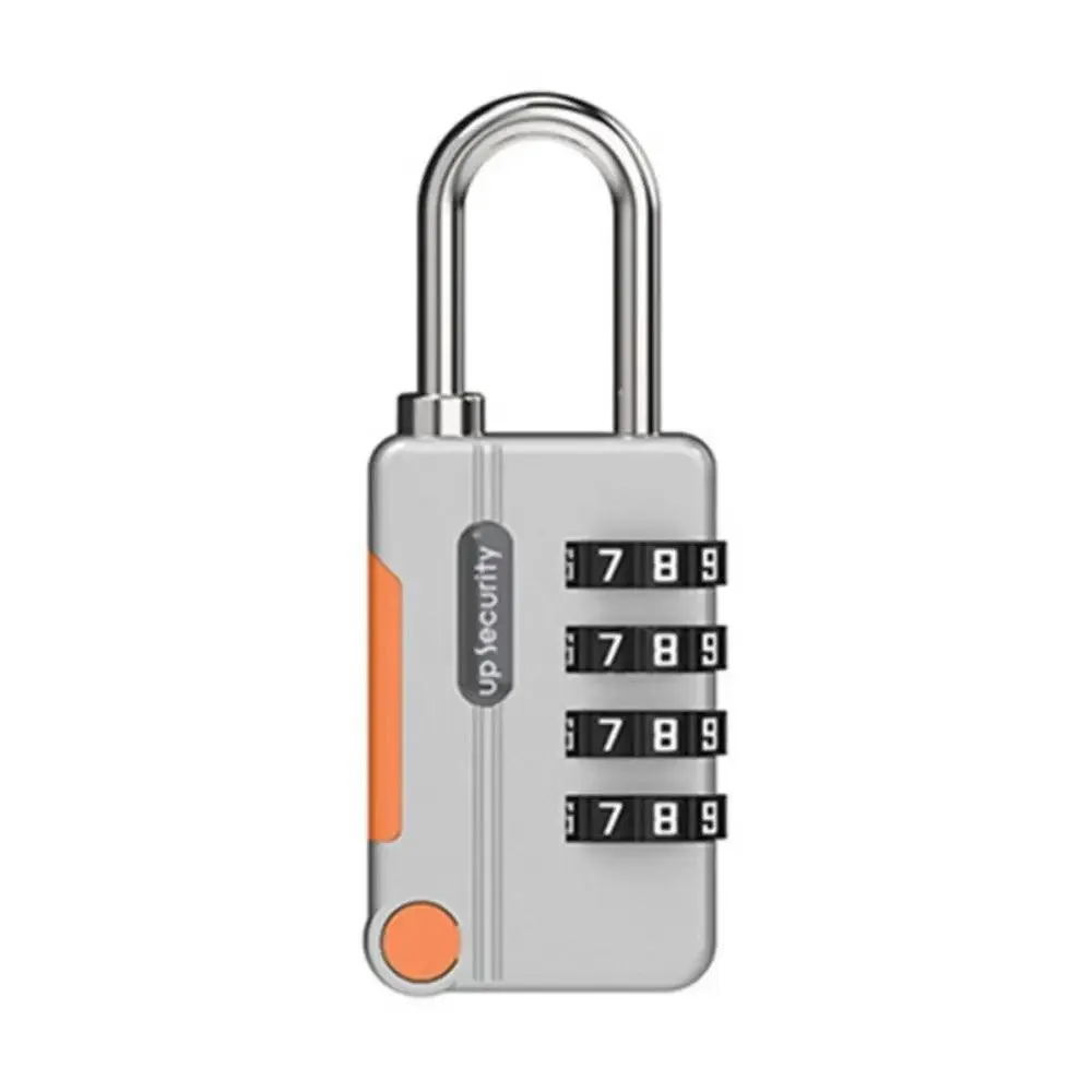 4-digit U Shape Code Lock, rustproof zinc alloy, ideal for luggage, toolboxes, and cabinets. Available in various colors.