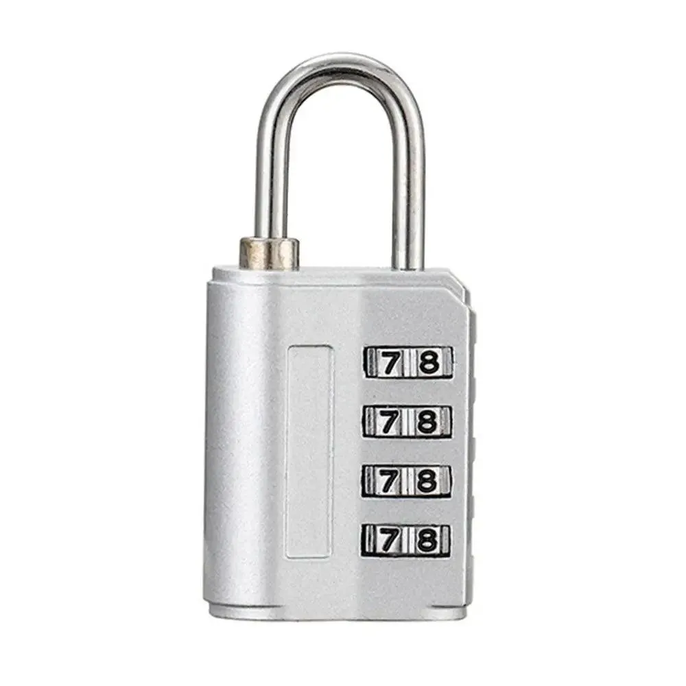 4-digit U Shape Code Lock, rustproof zinc alloy, ideal for luggage, toolboxes, and cabinets. Available in various colors.