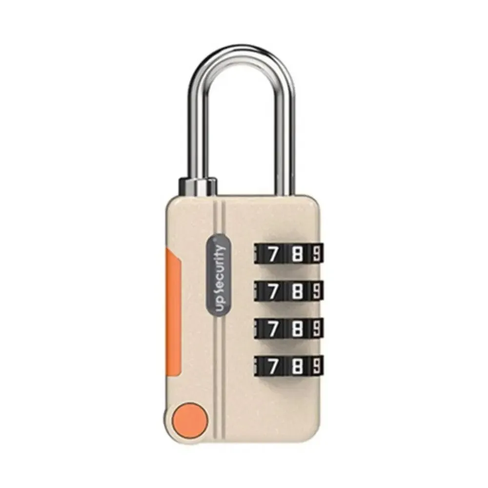 4-digit U Shape Code Lock, rustproof zinc alloy, ideal for luggage, toolboxes, and cabinets. Available in various colors.