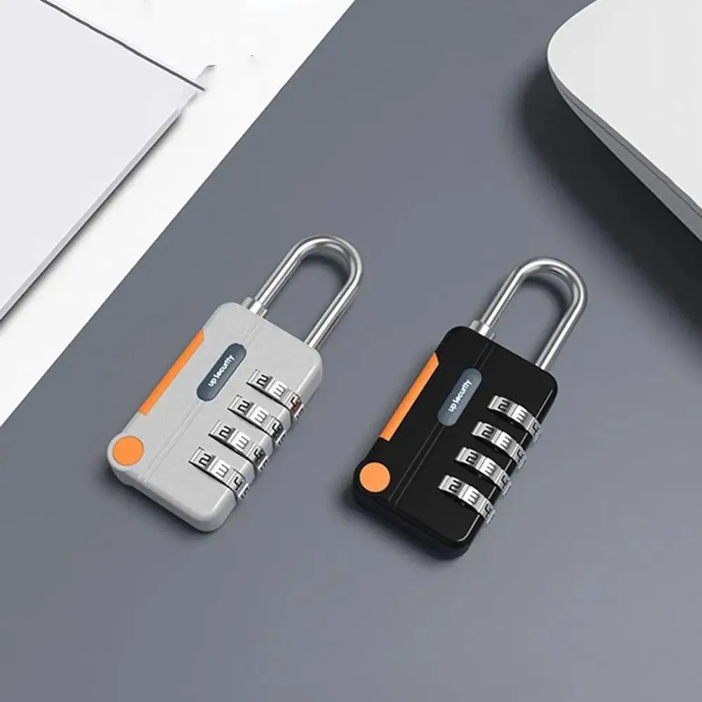 4-digit U Shape Code Lock, rustproof zinc alloy, ideal for luggage, toolboxes, and cabinets. Available in various colors.