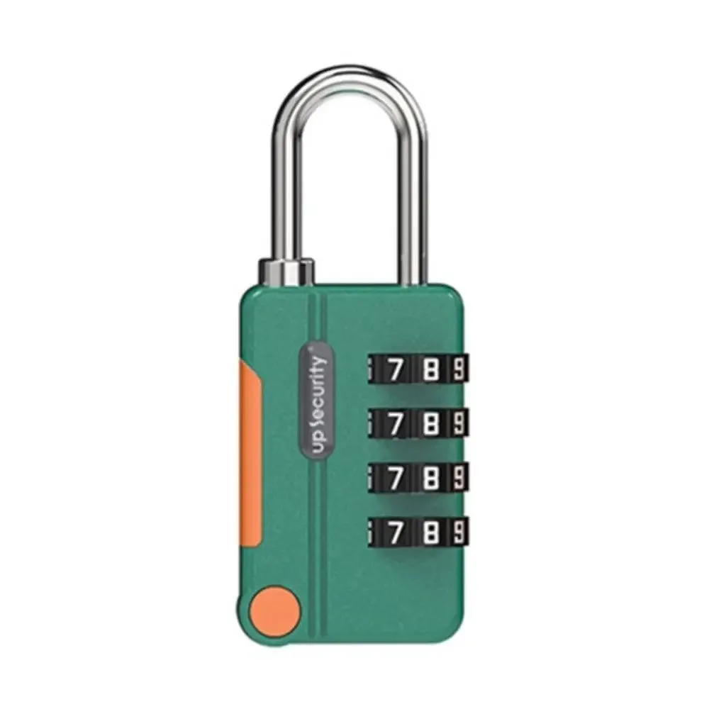4-digit U Shape Code Lock, rustproof zinc alloy, ideal for luggage, toolboxes, and cabinets. Available in various colors.
