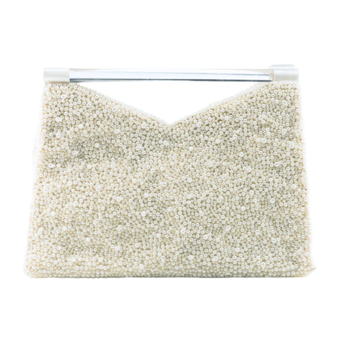 Acrylic Handle Clutch in Pearl