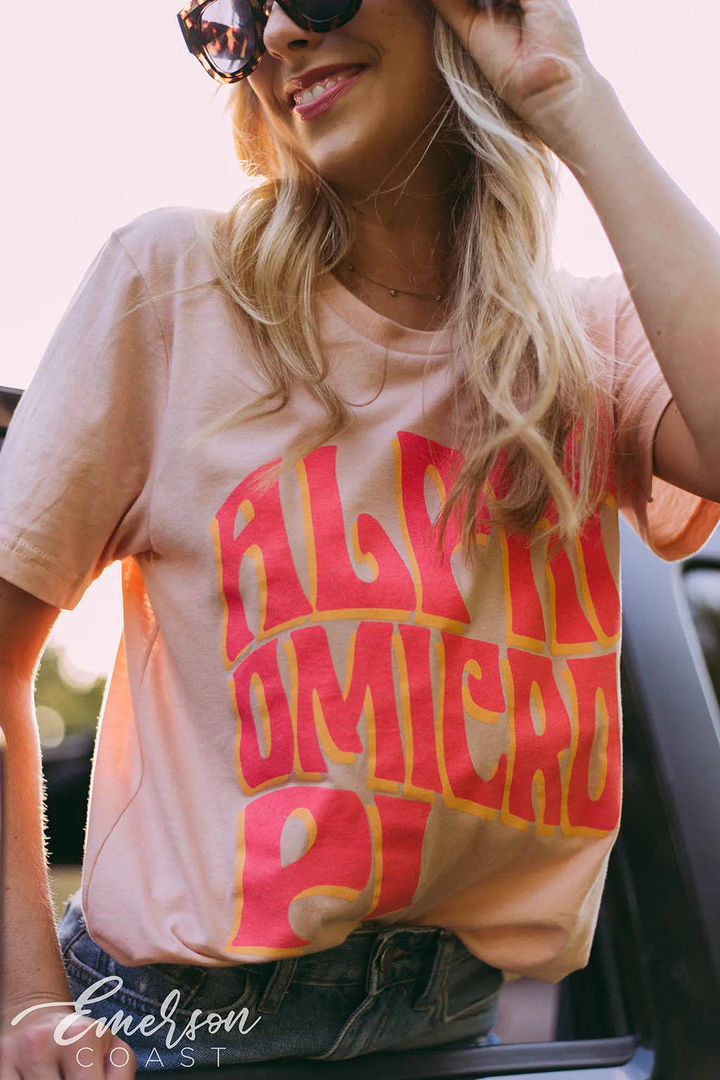 Alpha Omicron Pi Retro Summer Tee