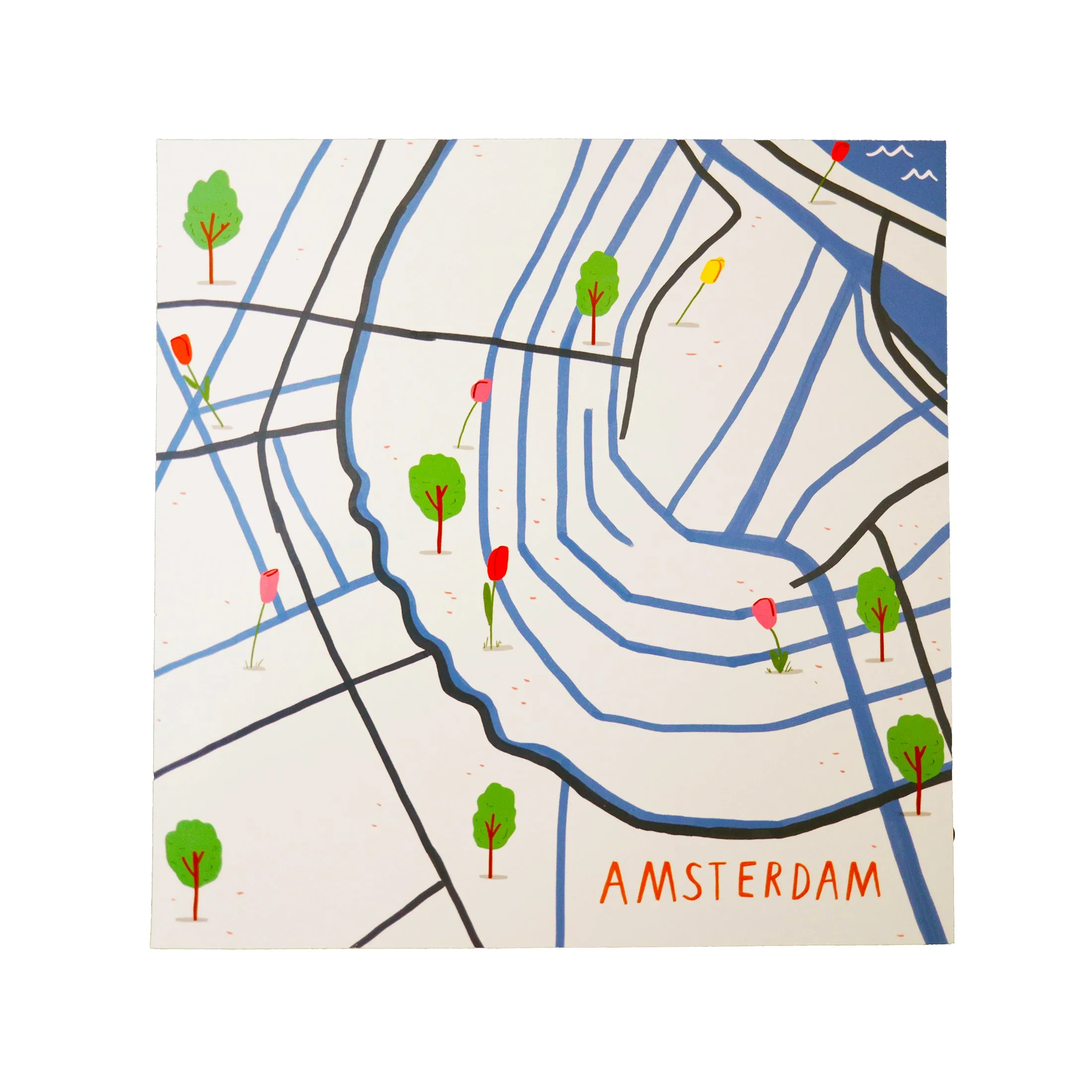 Amsterdam Waterproof Stickers Activity Set Reusable Map Guide