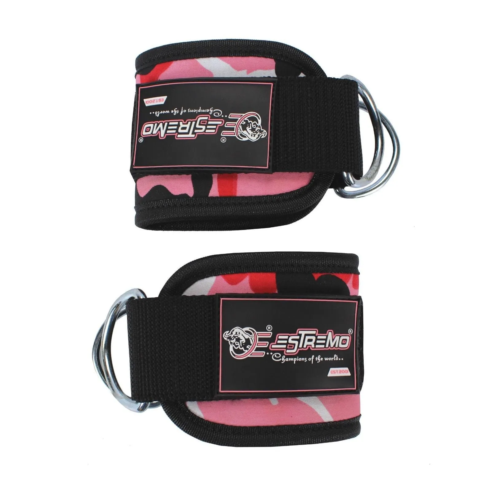 Ankle Straps for Cable Machine - Pink Camouflage