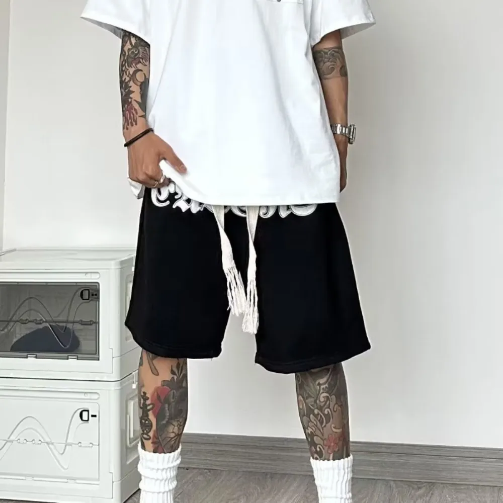 Athletic Versatile Gothic Letter Shorts