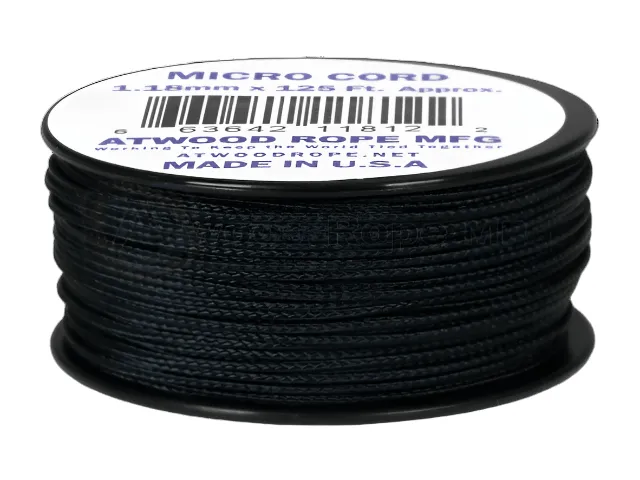 Atwood Micro Cord 1.18mm - Black