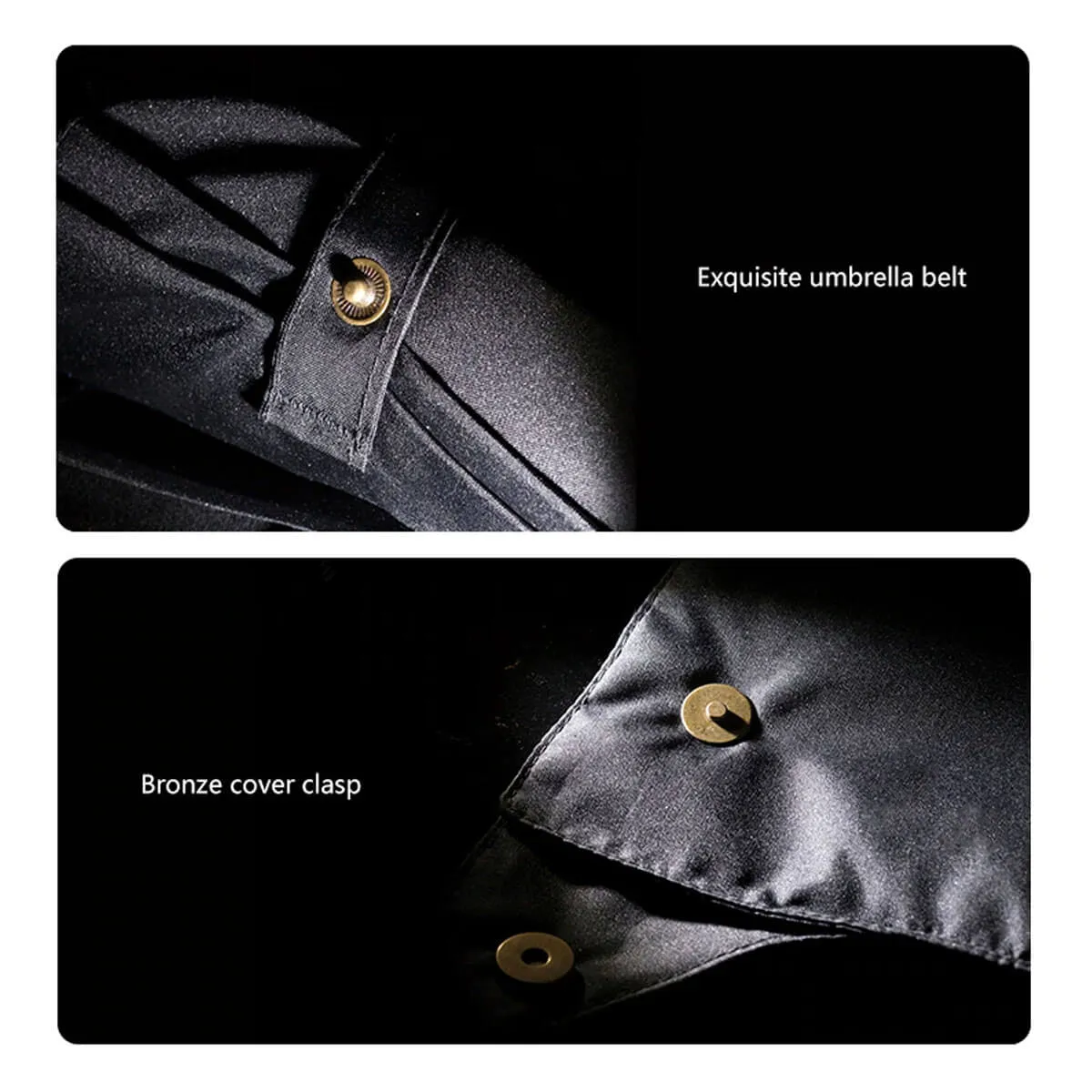 Automatic Folding Umbrella - Elegant Wooden Handle