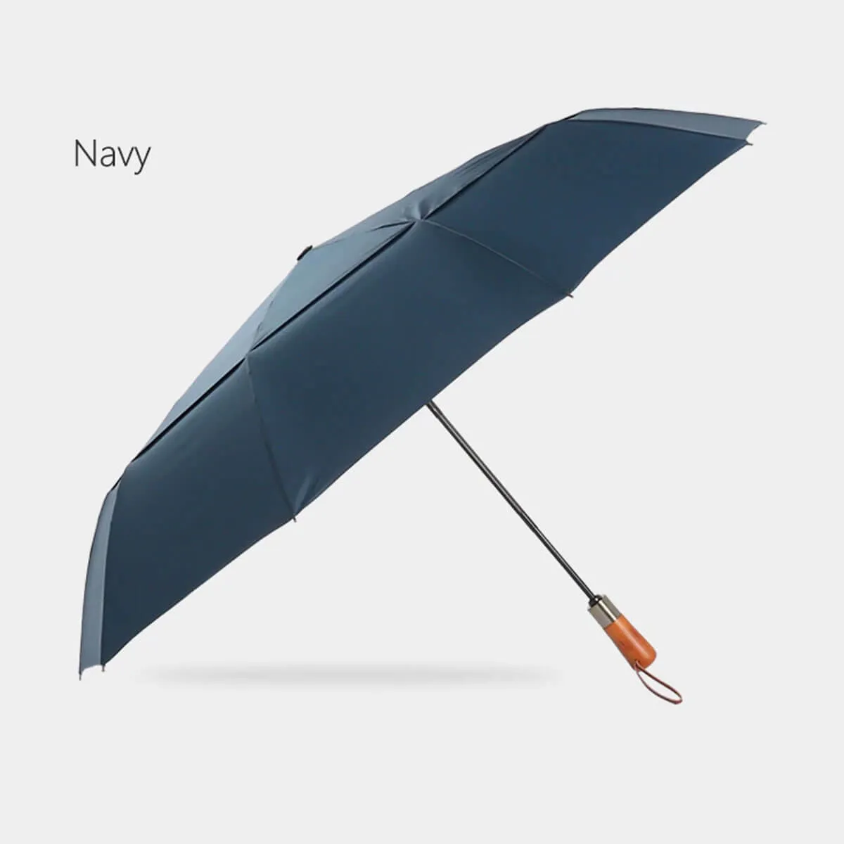 Automatic Folding Umbrella - Elegant Wooden Handle