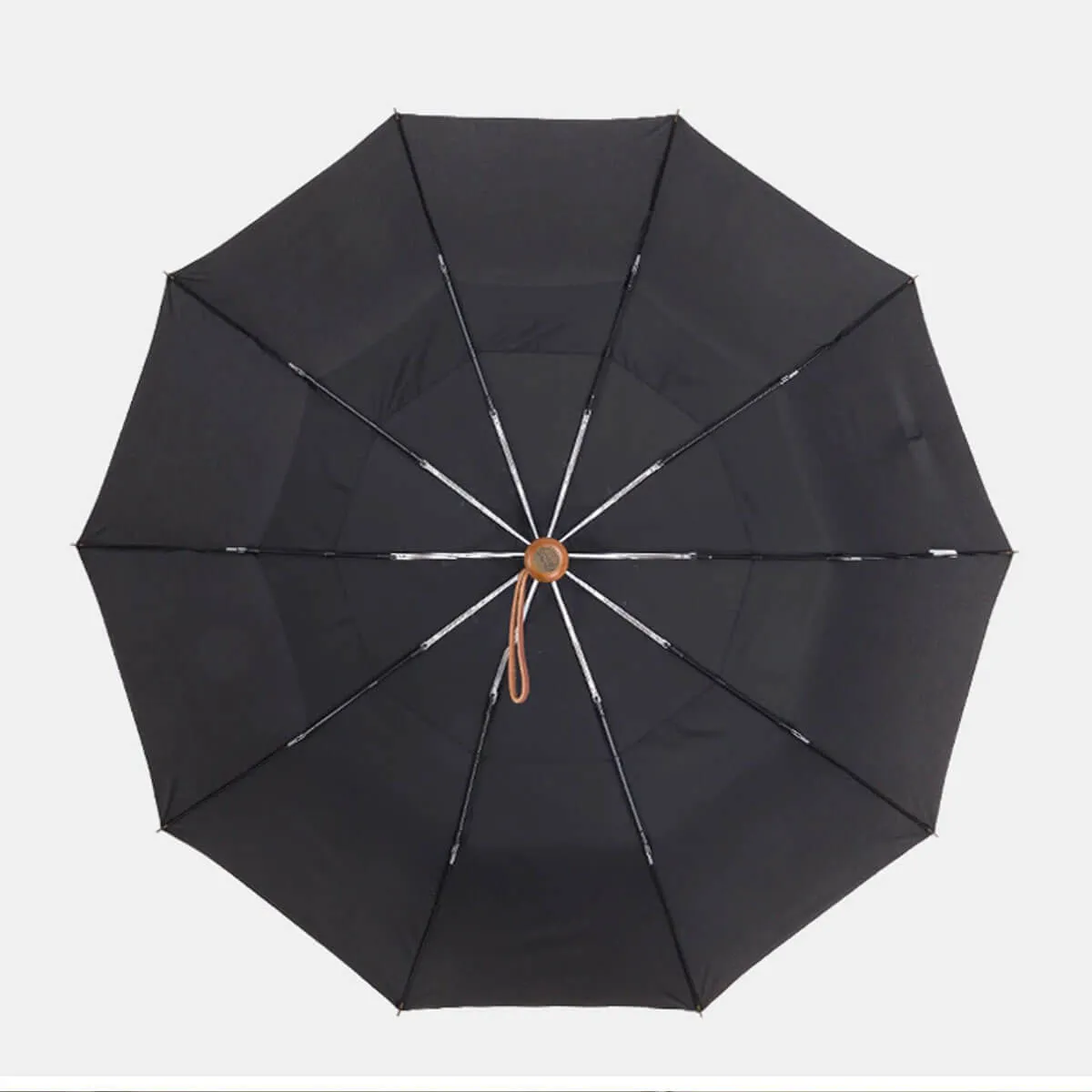 Automatic Folding Umbrella - Elegant Wooden Handle