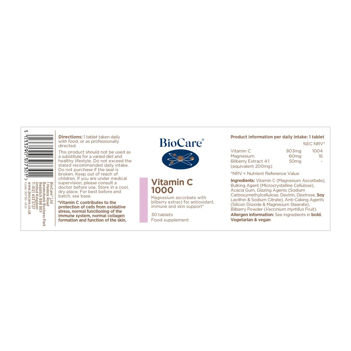 BioCare Vitamin C 1000 (Tablets) 30's