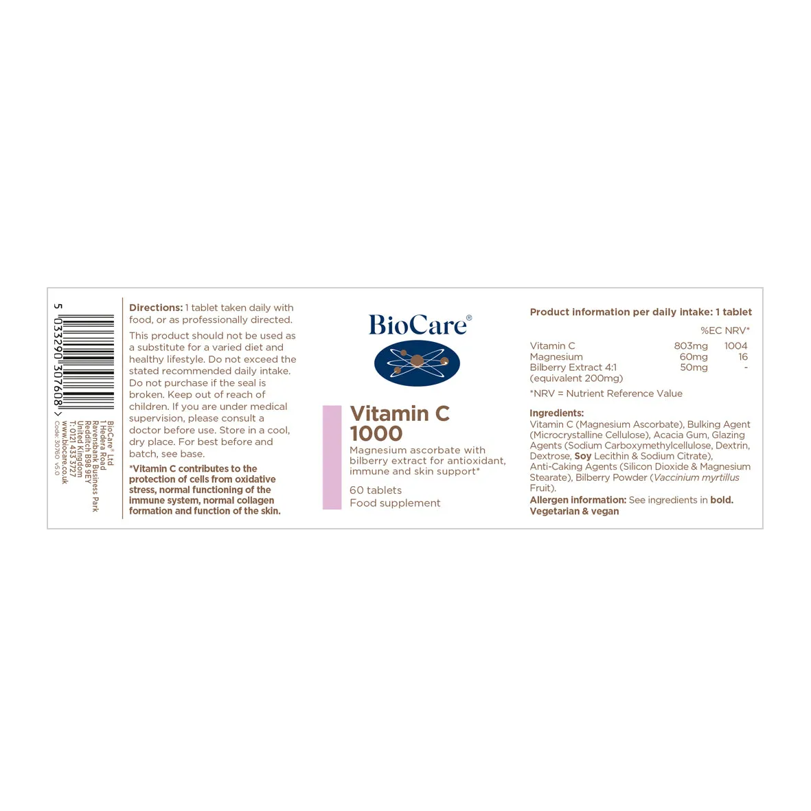 BioCare Vitamin C 1000 (Tablets) 60's