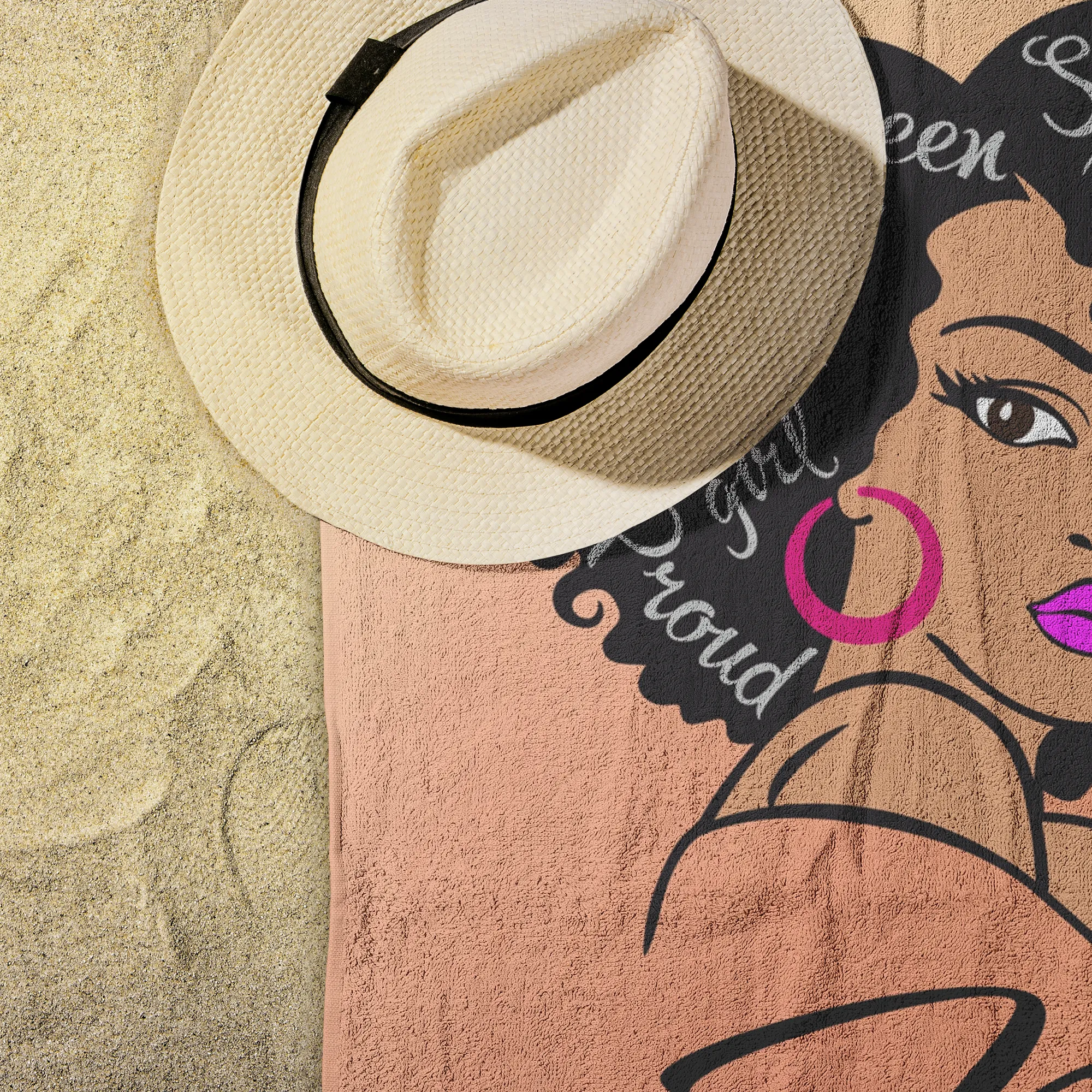 Black Girl Magic Beach Towel | Salt Life | Travel Gifts | Girls Trip Travel | Afro Girl