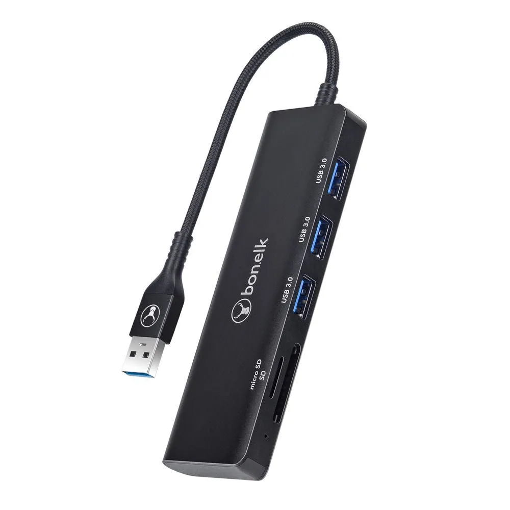 Bonelk Long-Life USB-A to 3 Port USBRea 3.0   SD/Micro SD der