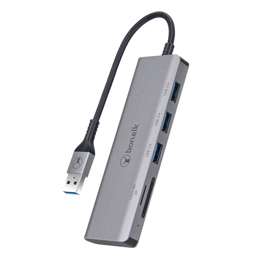 Bonelk Long-Life USB-A to 3 Port USBRea 3.0   SD/Micro SD der