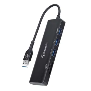Bonelk Long-Life USB-A to 3 Port USBRea 3.0   SD/Micro SD der