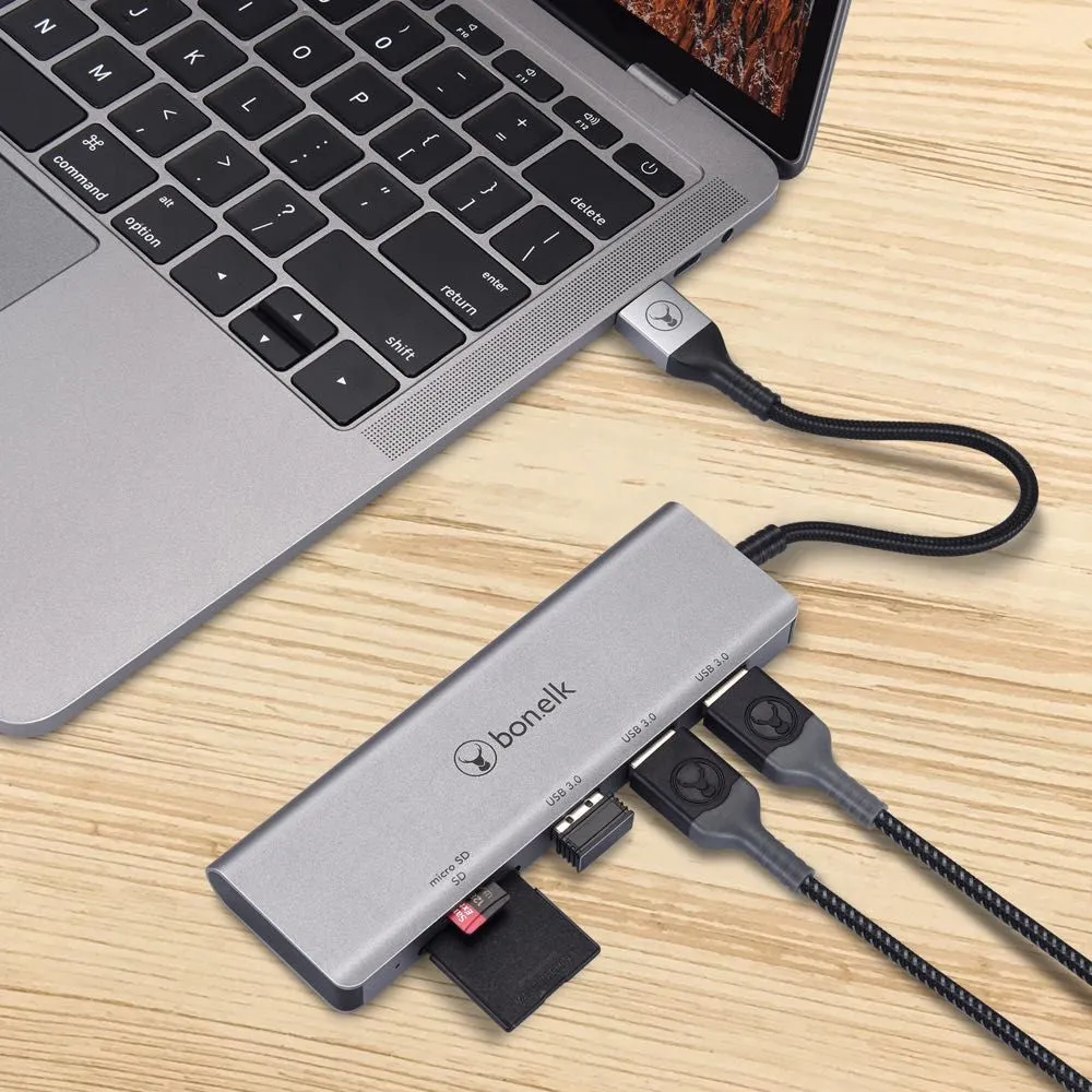 Bonelk Long-Life USB-A to 3 Port USBRea 3.0   SD/Micro SD der