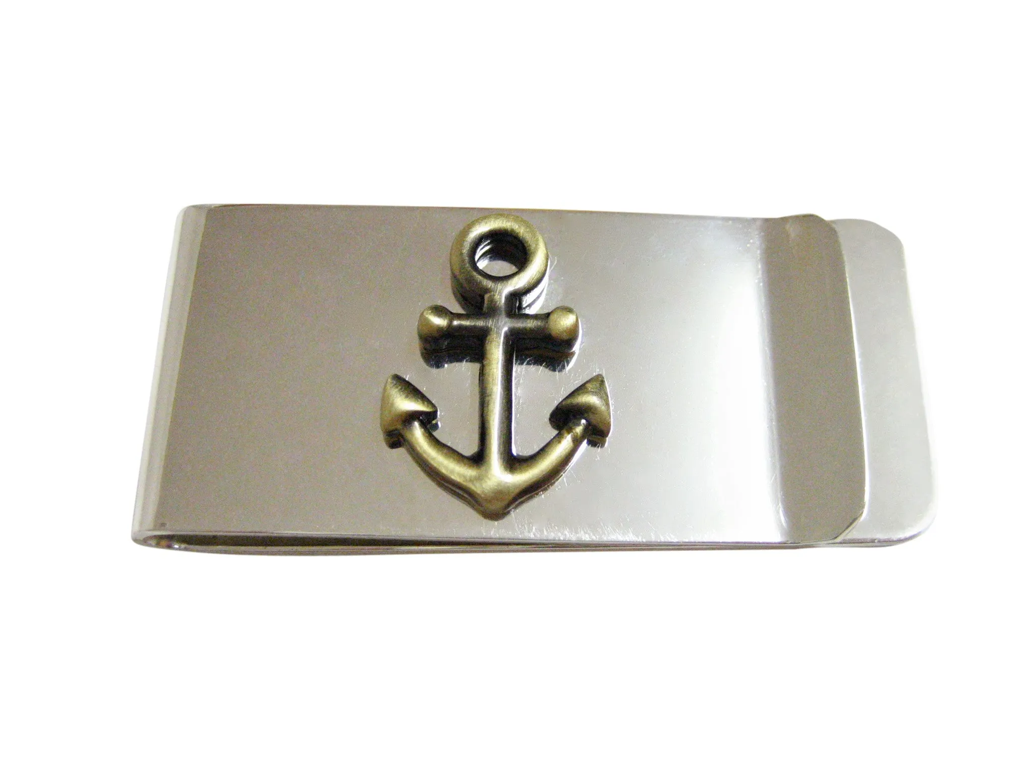 Brass Toned Nautical Anchor Money Clip