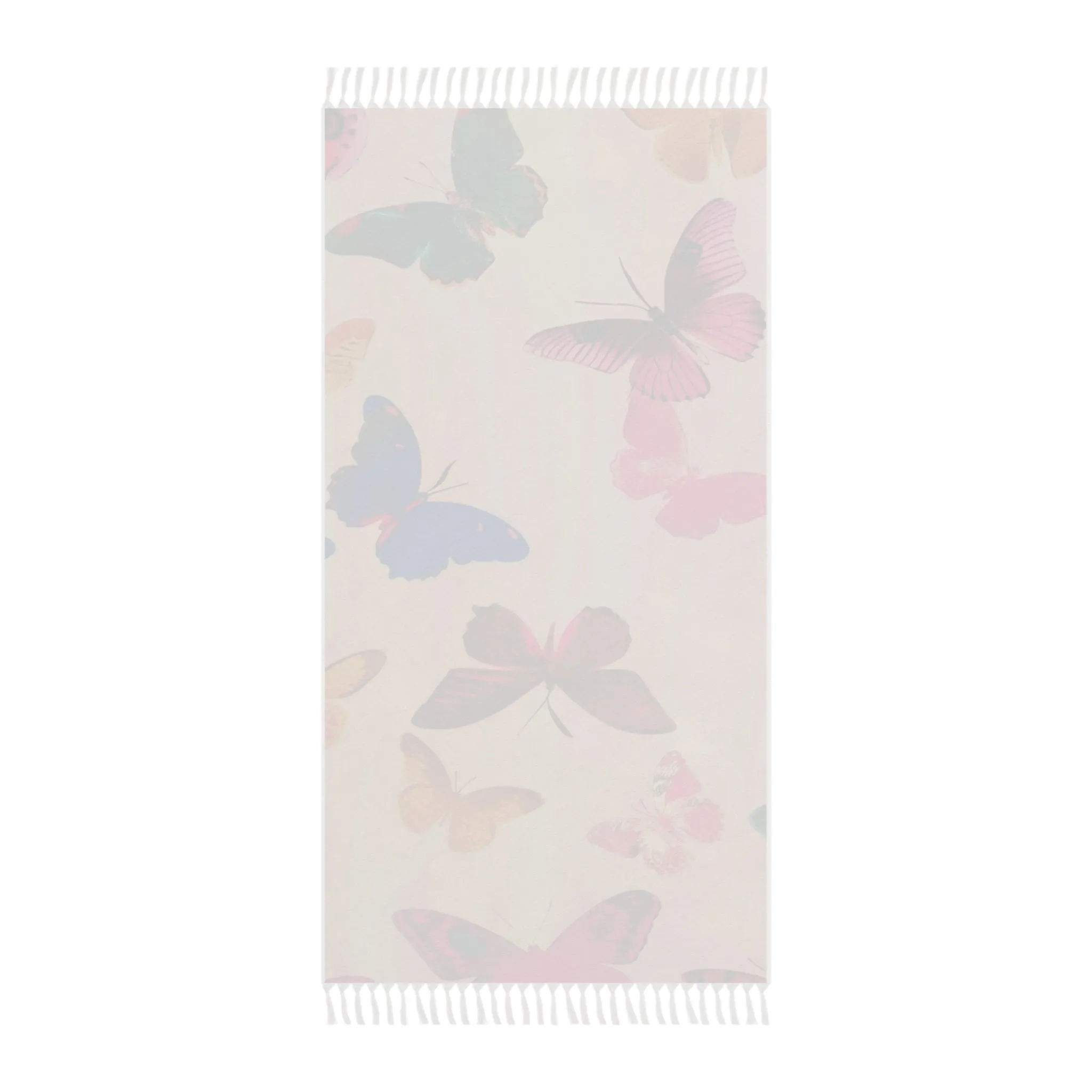 Butterfly Dreamscape Pink Beach Towel