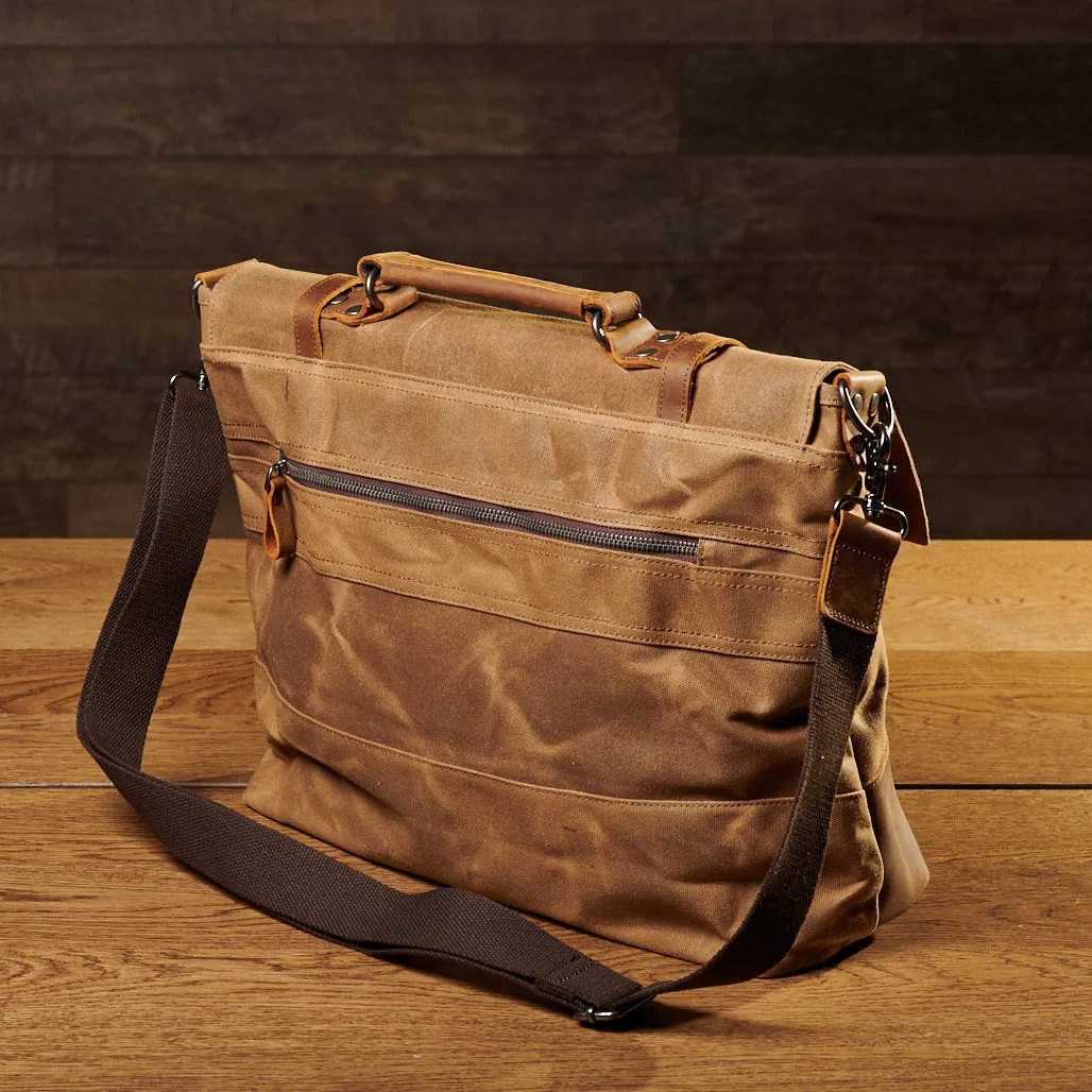 Canvas Messenger Bag, Tan Laptop Bag, Leather Briefcase, Womens Wax Canvas Messenger Bag, Travel Satchels