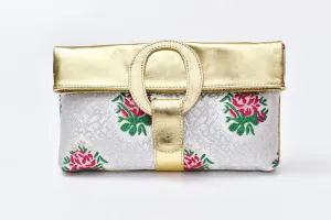 Casablanca Foldover Clutch - Gold