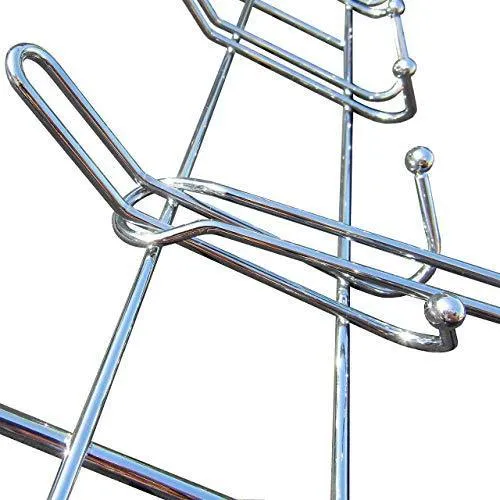 Catenus Strong Heavy Duty Chrome Plated Over The Door Hook Hanger with an Optional Removable Extension Hook for Extra Length - Hang Your Towels, Clothes, Coats, Hats and Bags at 3 Heights