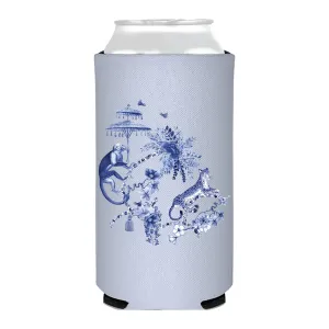Chinoiserie Exotic Monkey Leopard Elevated Slim Can Cooler
