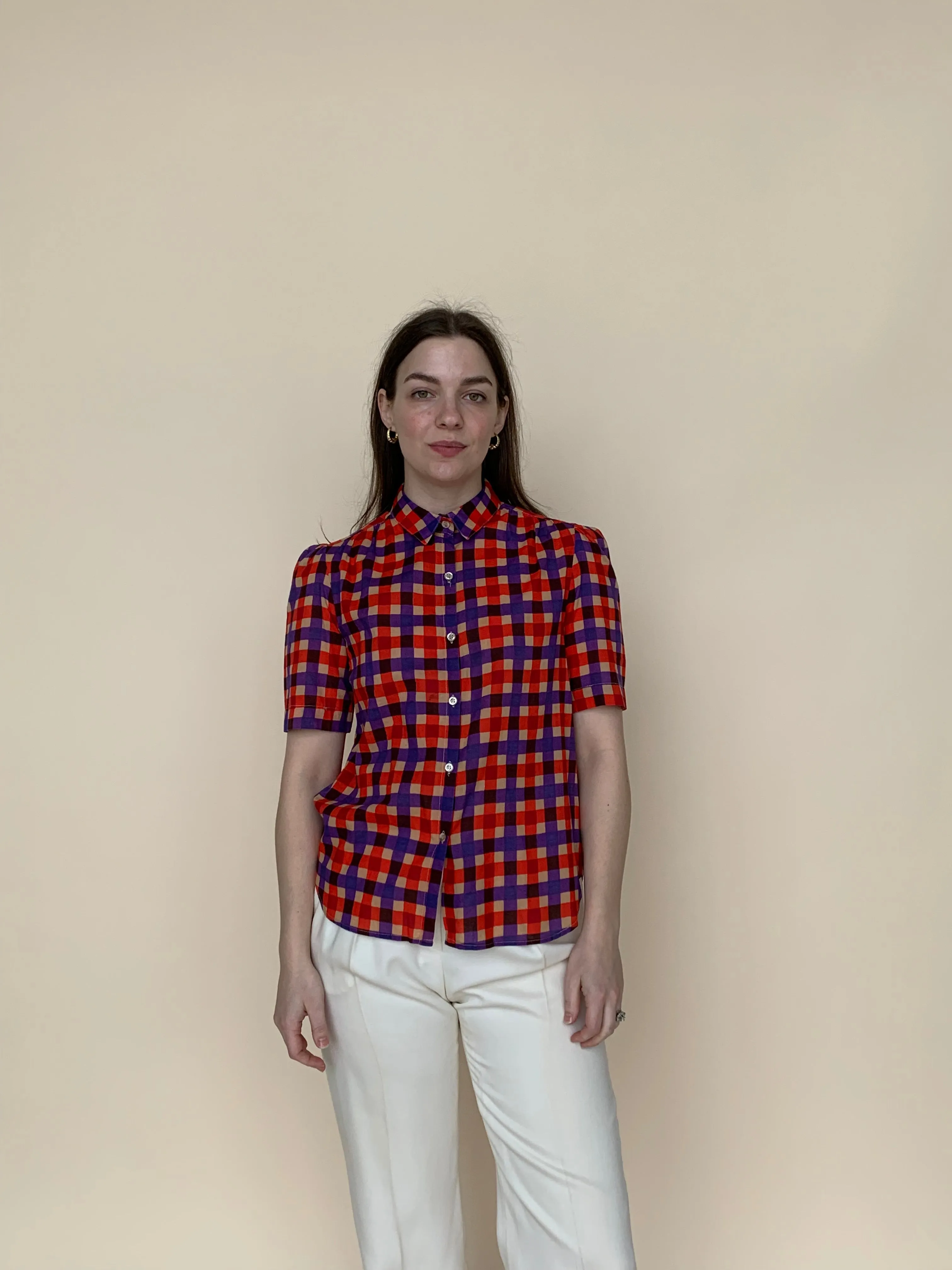 Colorful check top