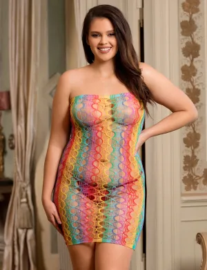 Colorful Off Shoulder Fishnet Bodystocking Egypt