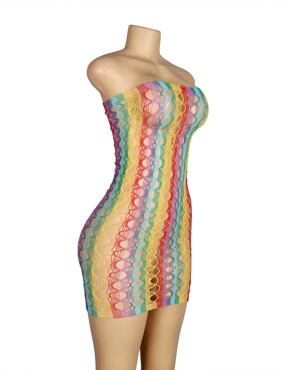 Colorful Off Shoulder Fishnet Bodystocking Egypt