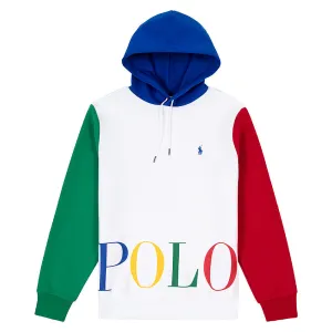 Colorful Polo Logo Hoodie - White/Multi