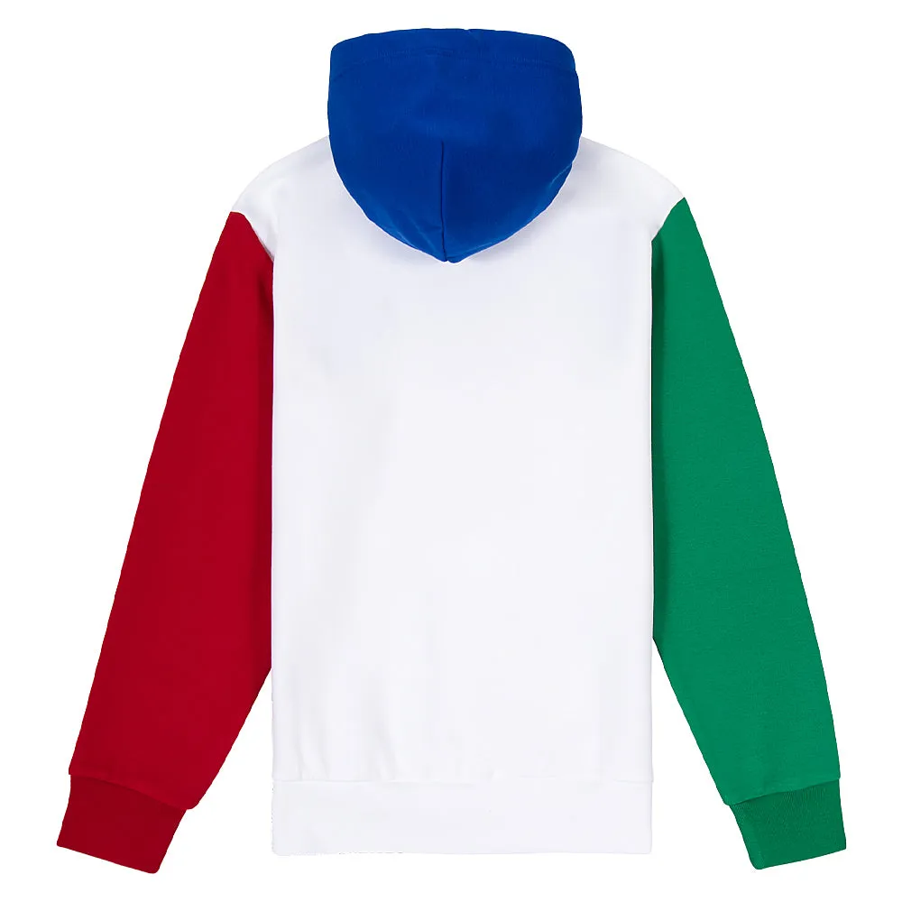 Colorful Polo Logo Hoodie - White/Multi