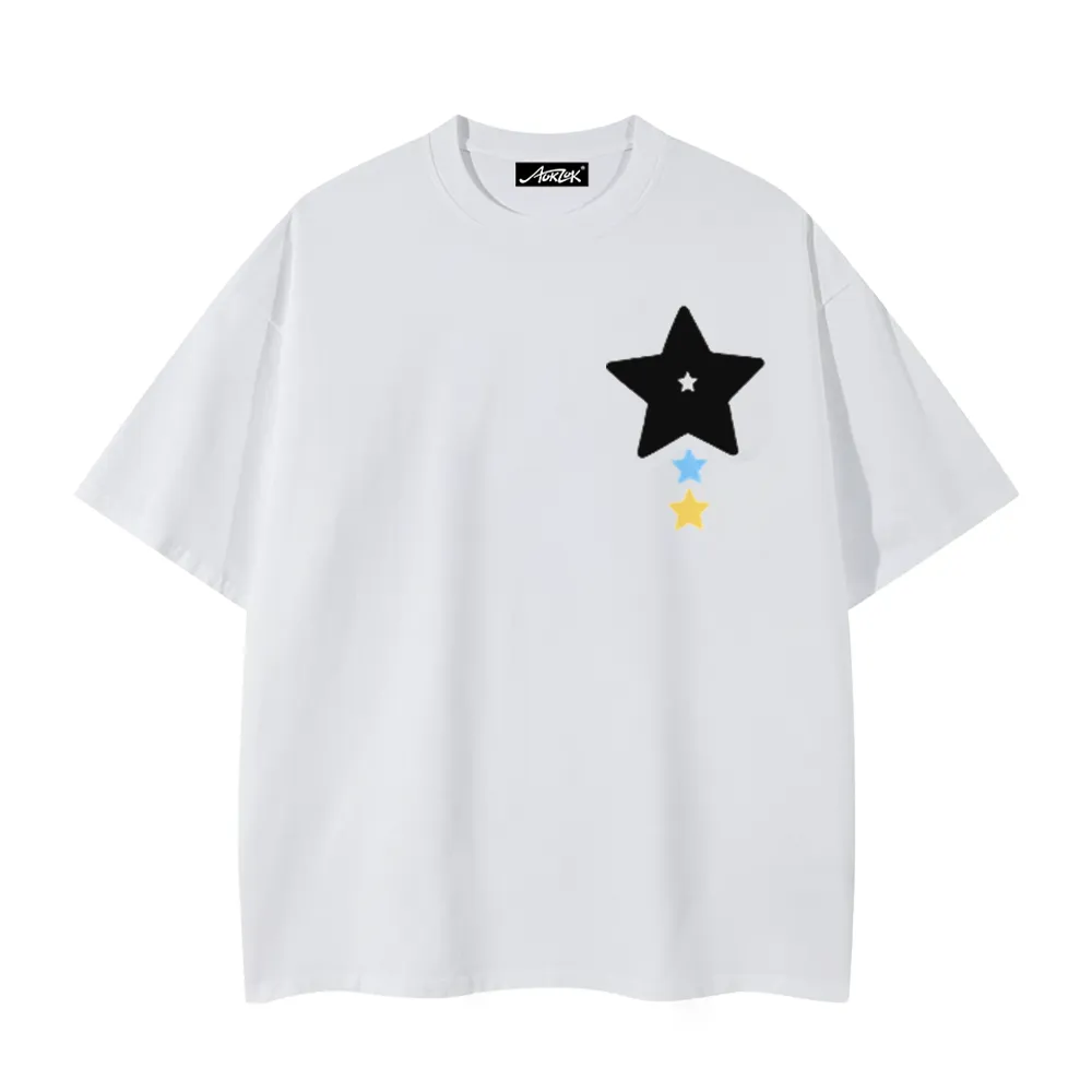 Colorful Stars Couple Cotton T-Shirt
