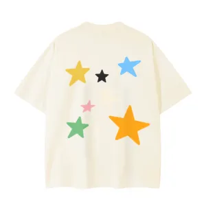Colorful Stars Couple Cotton T-Shirt