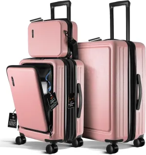 Compact Wheels Expandable Carry Inch Piece, 22 Luggage with and Luggage Hard Pink Suitcases Sets Expert assistance 2 Durable on Suitcase Spinner, Set, Inch 24 Suitcase, Shell Travel