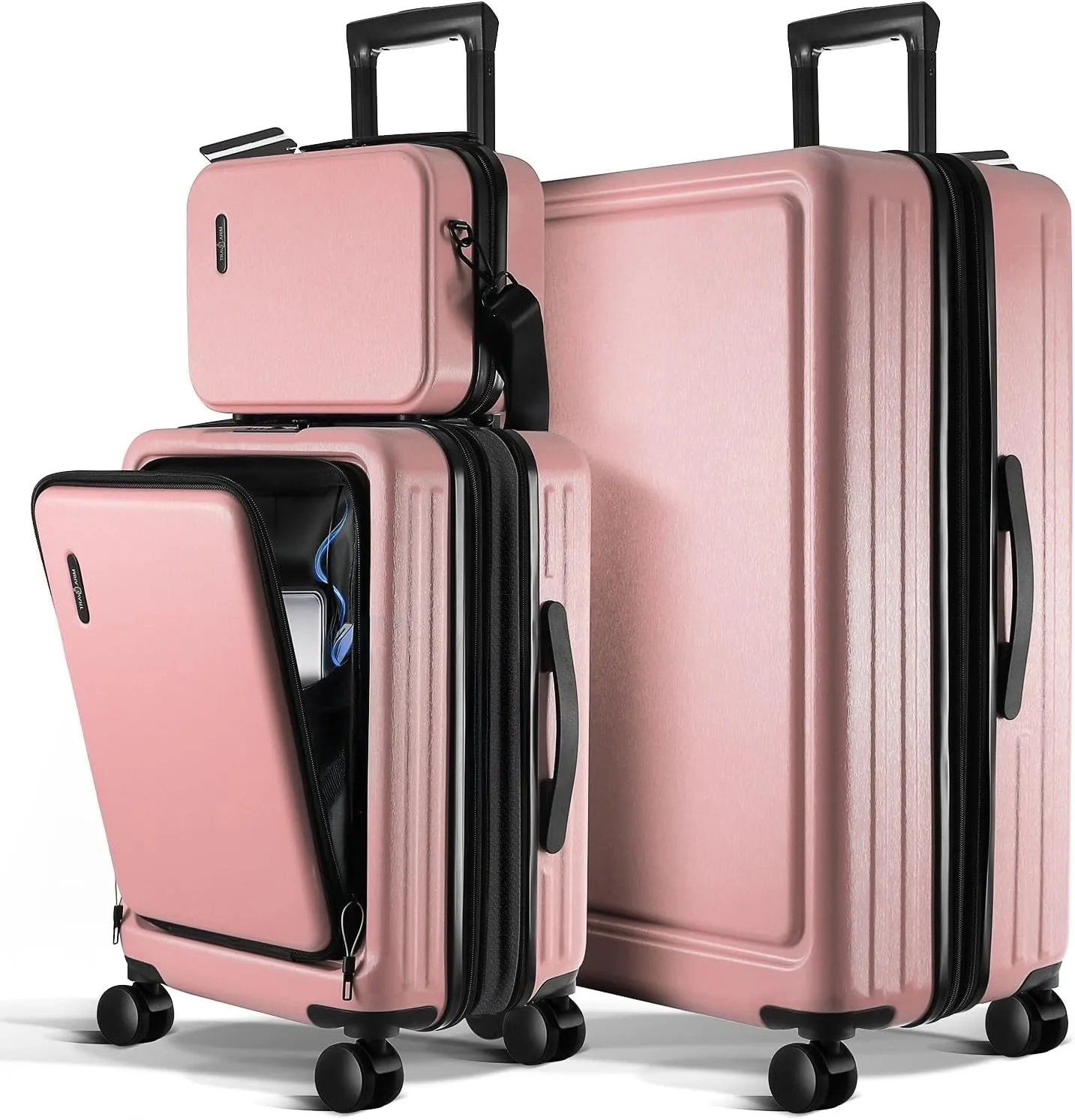 Compact Wheels Expandable Carry Inch Piece, 22 Luggage with and Luggage Hard Pink Suitcases Sets Expert assistance 2 Durable on Suitcase Spinner, Set, Inch 24 Suitcase, Shell Travel