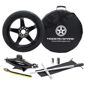 Complete Compact Spare Tire Kit w/Carrying Case - Fits 2018-2023 Mercedes CLS - Modern Spare