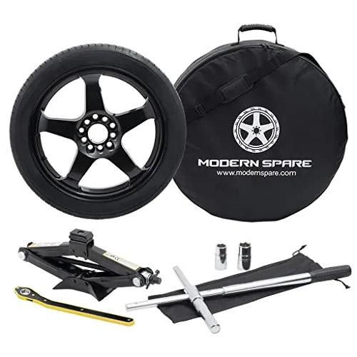 Complete Compact Spare Tire Kit w/Carrying Case - Fits 2018-2023 Mercedes CLS - Modern Spare