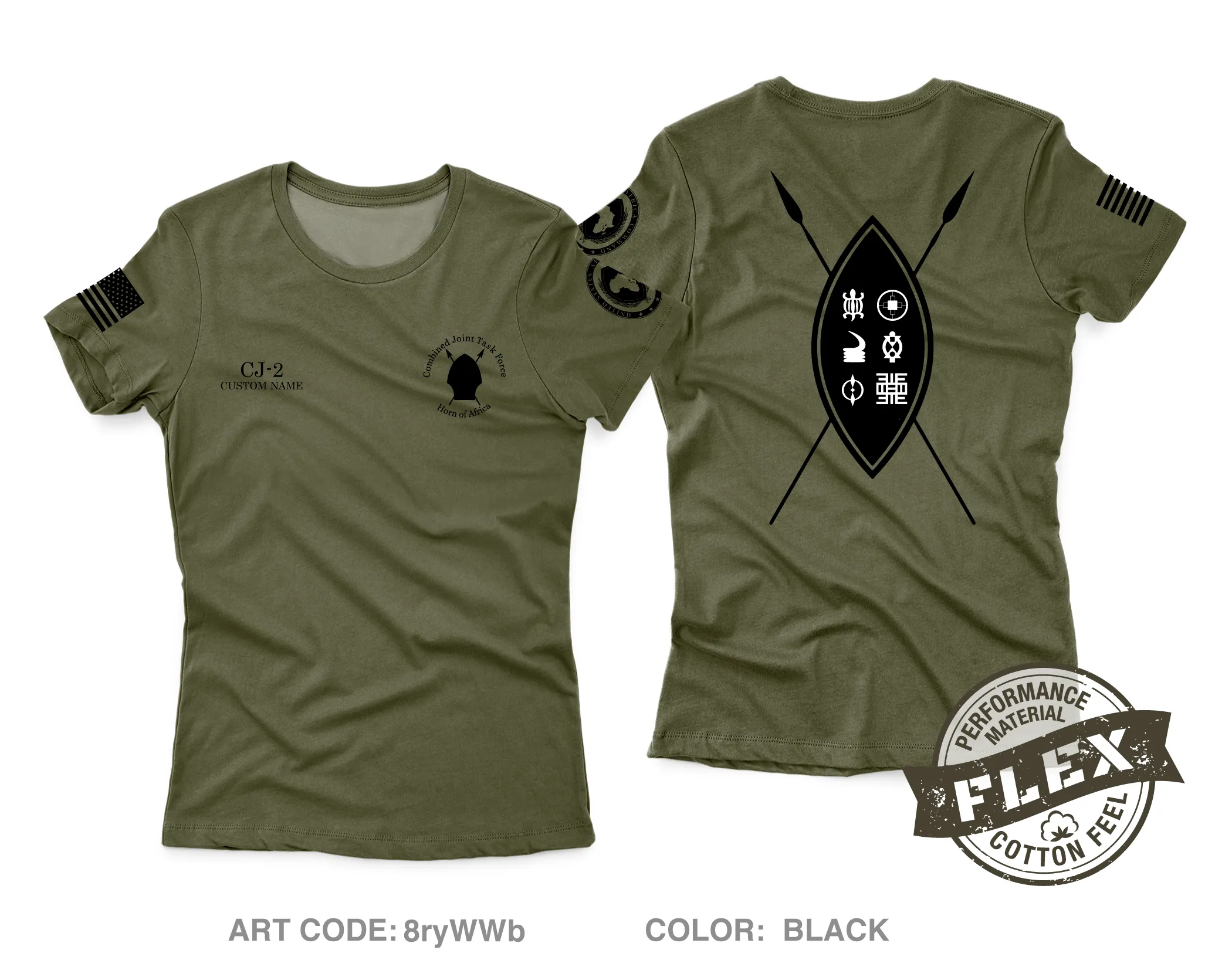 CUSTOM CJTF HOA CJ-2 Core Women's SS Flex Performance Tee - 8ryWWb