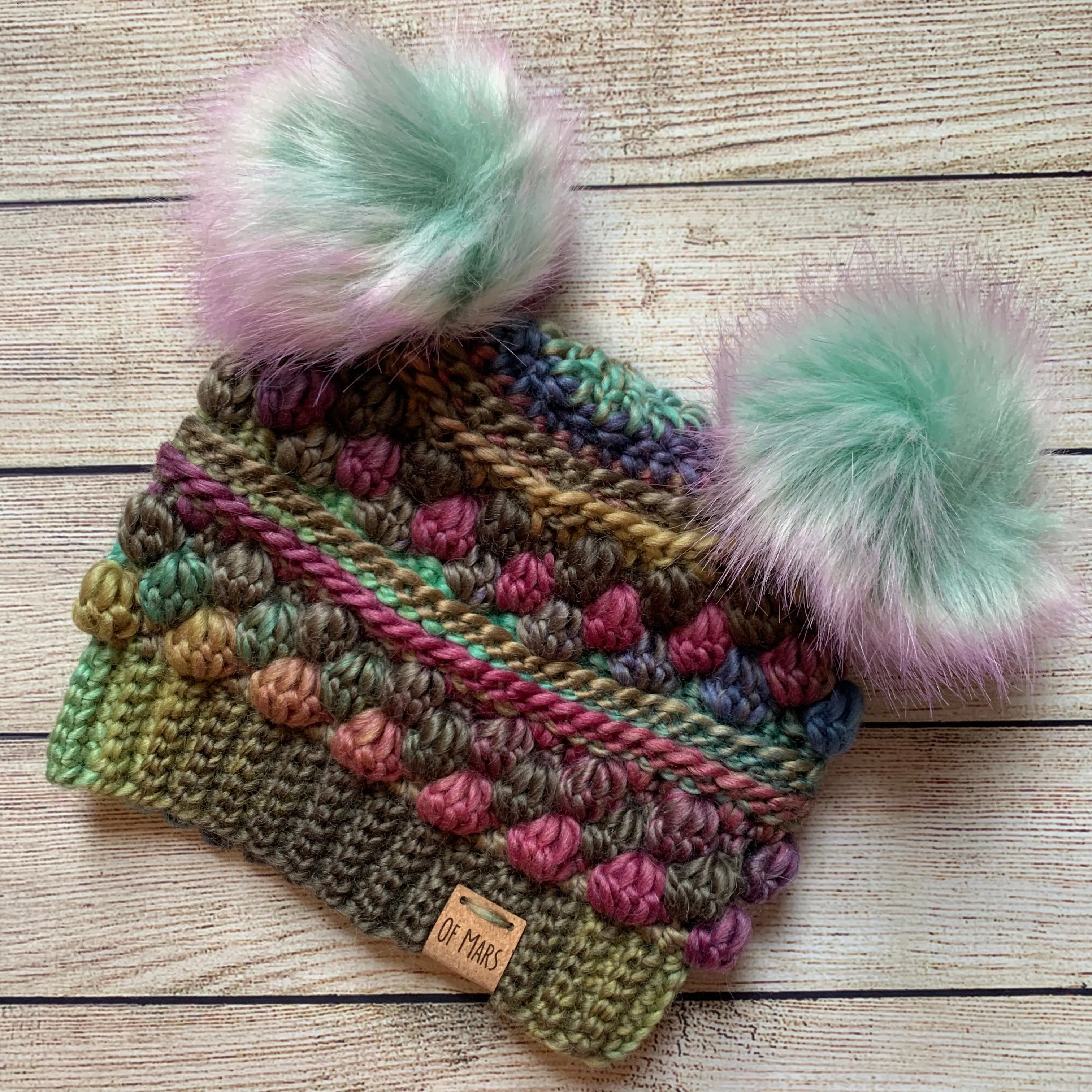 Custom Earthy Wobble Bobble Beanie