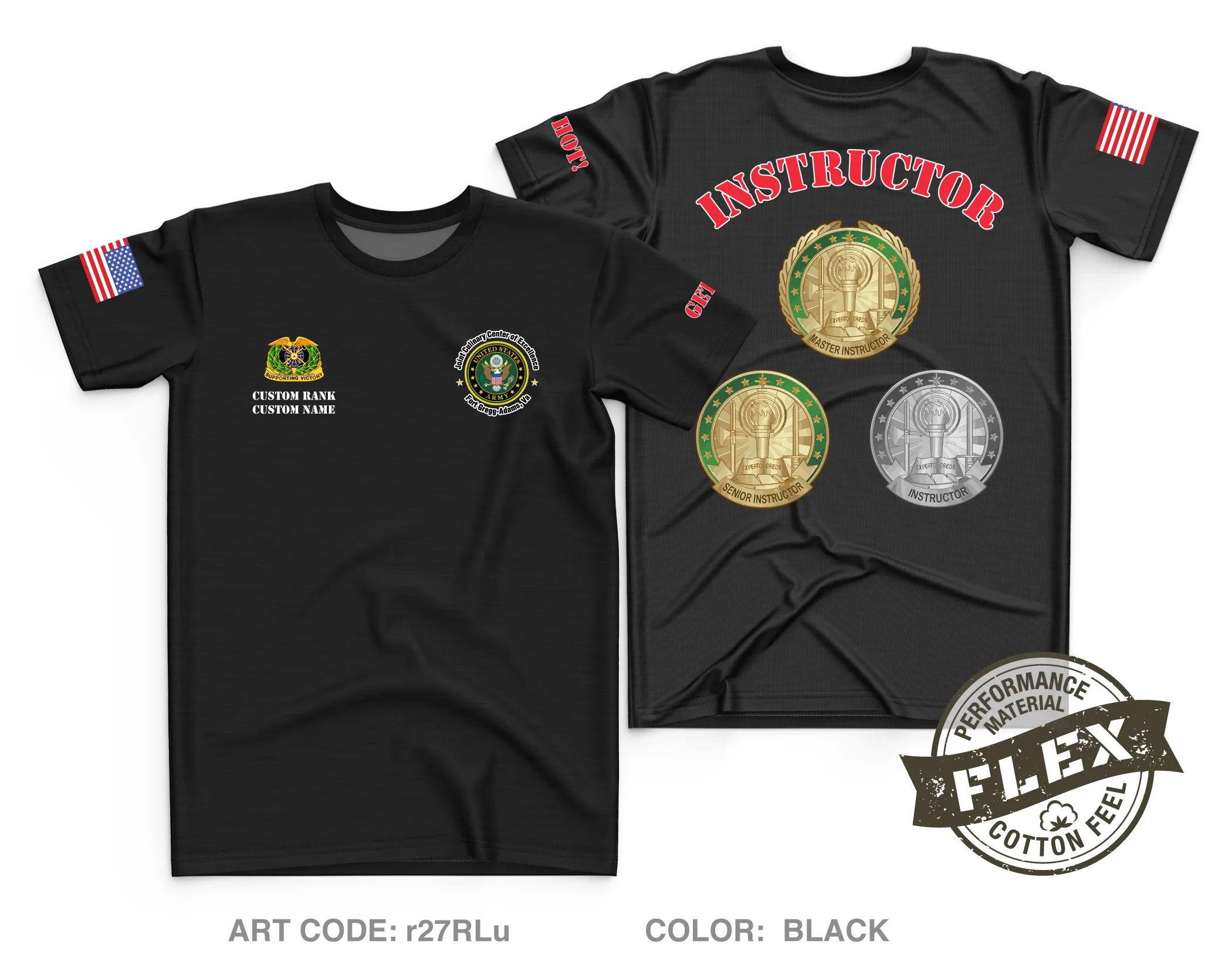 CUSTOM JCCOE, 266th QM BN, 23rd QM BDE Core Men's SS Flex Performance Tee - r27RLu