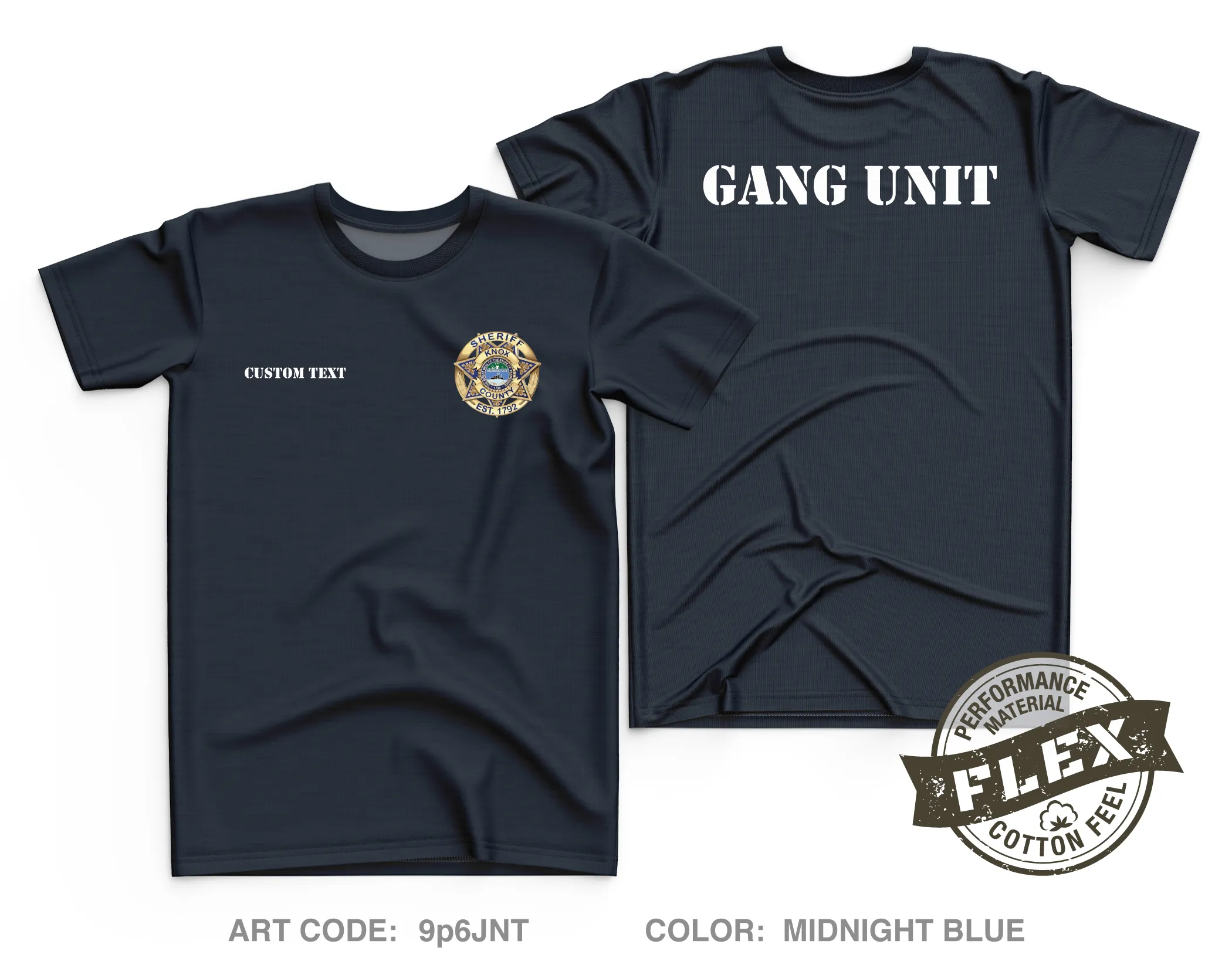 CUSTOM Security Threat Group Core Men's SS Flex Performance Tee - 9p6JNT