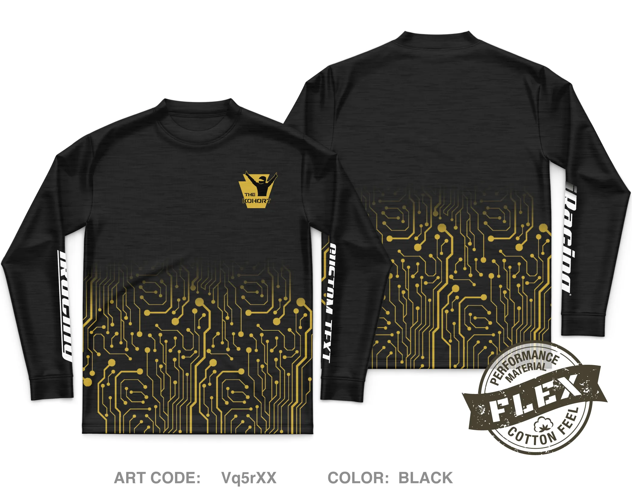 CUSTOM The Kohort Core Men's LS Flex Performance Tee - Vq5rXX