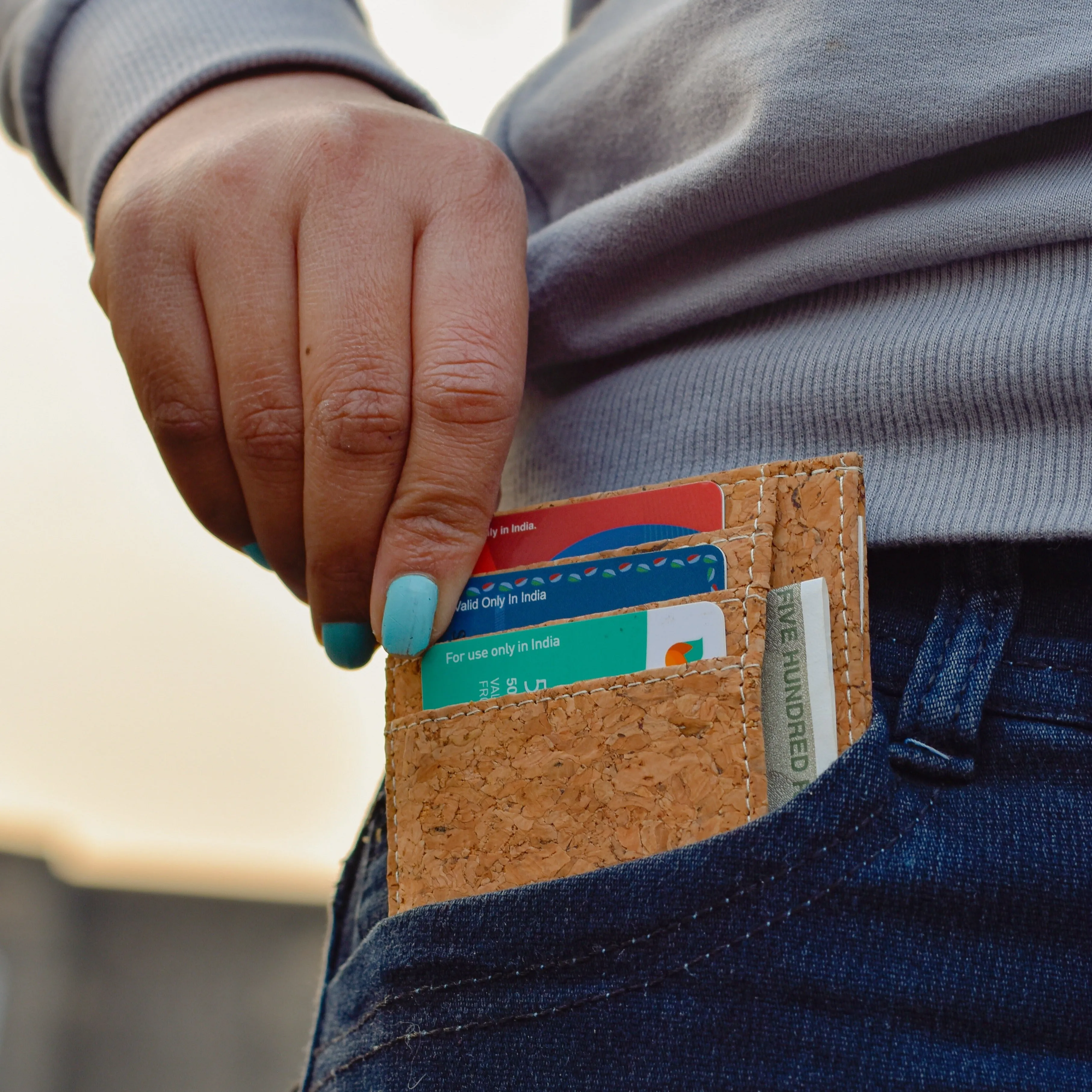 Dodo Cork Wallet - Unique Slim Wallet & Card Case for Men and Women - Tan