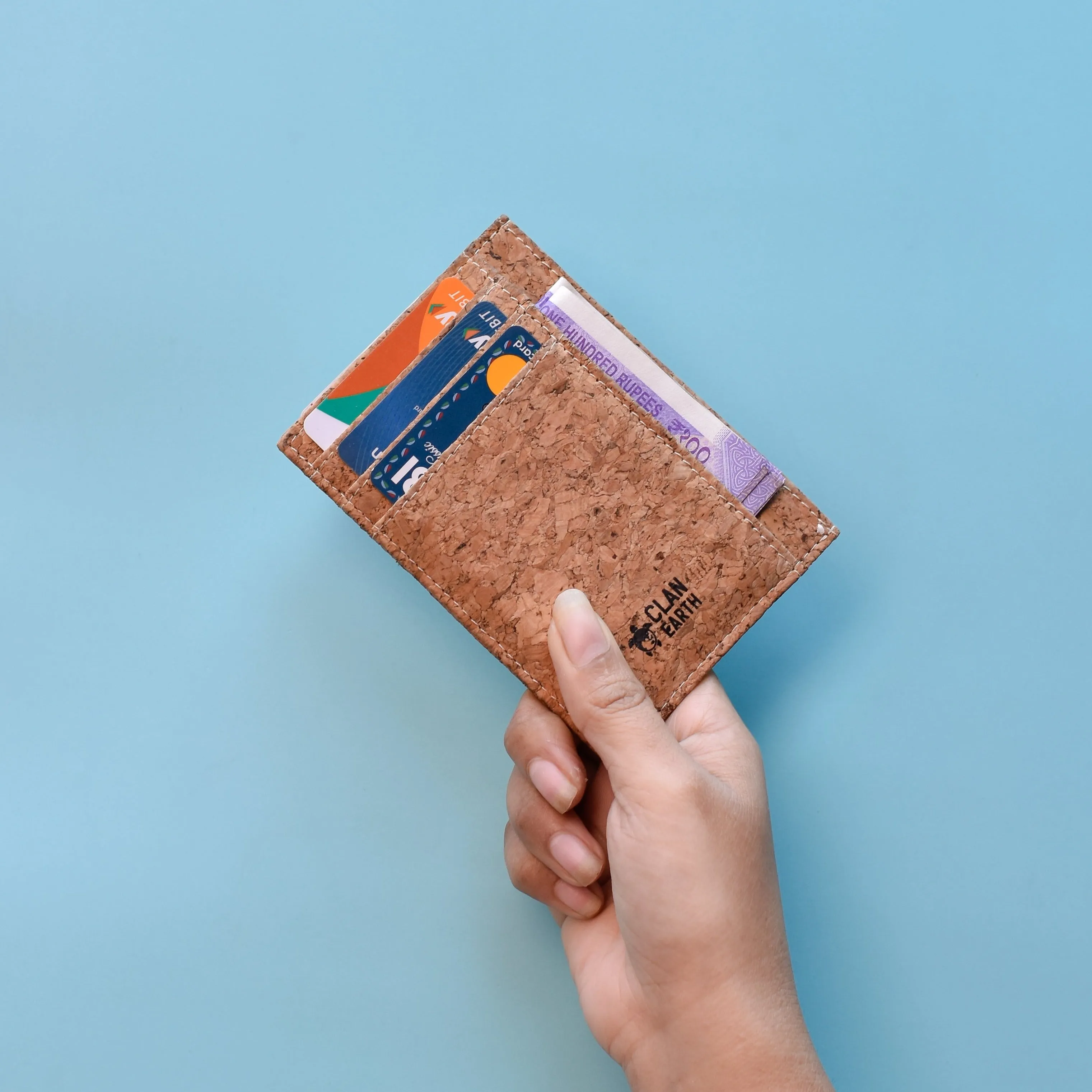 Dodo Cork Wallet - Unique Slim Wallet & Card Case for Men and Women - Tan
