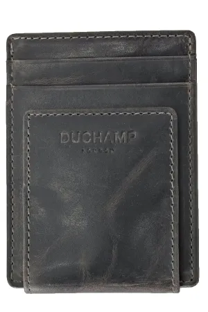 Duchamp London Charcoal Money Clip Credit Card Wallet